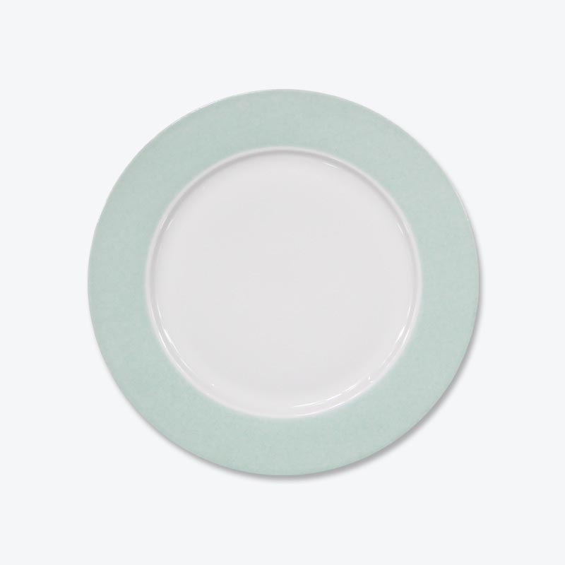 new bone china dinner plate with reactive decal