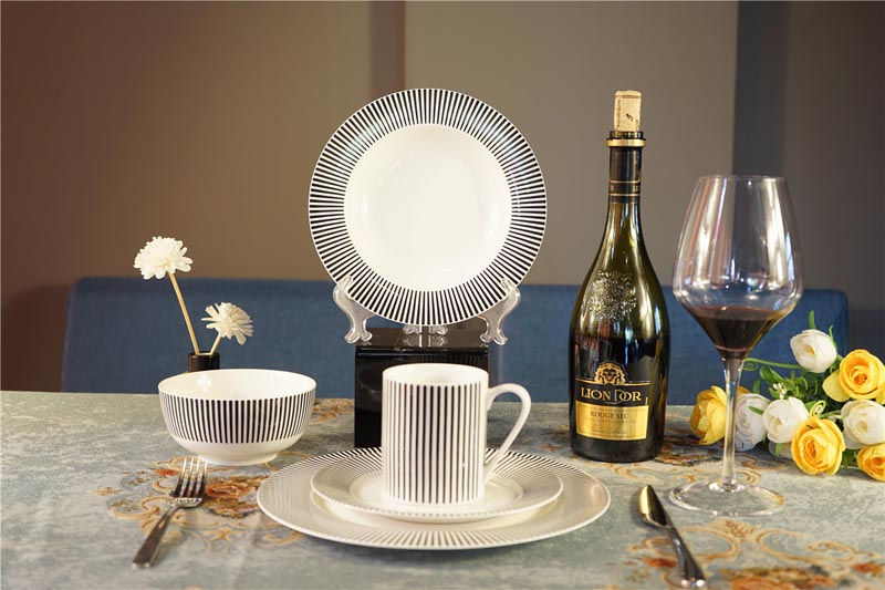 New bone china 16pcs dinner set in-glaze