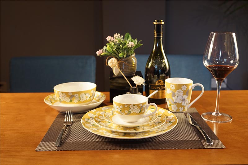 New bone china in-glaze dinner set