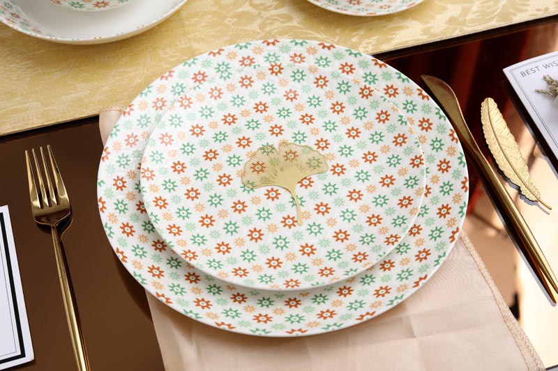 RAH-I0012 New Bone China In-glaze Colorful Flower Dinner set