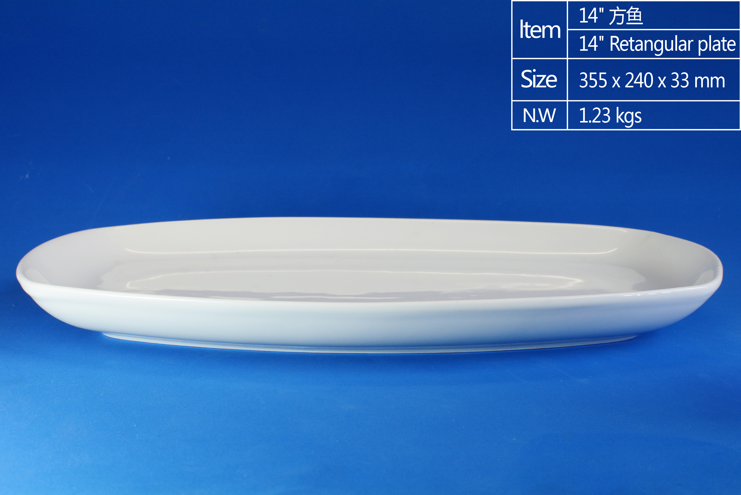 14 inch Rectangle Plate